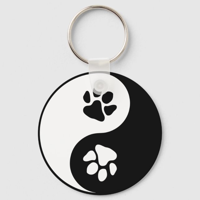 Yin Yang Paw Key Ring (Front)