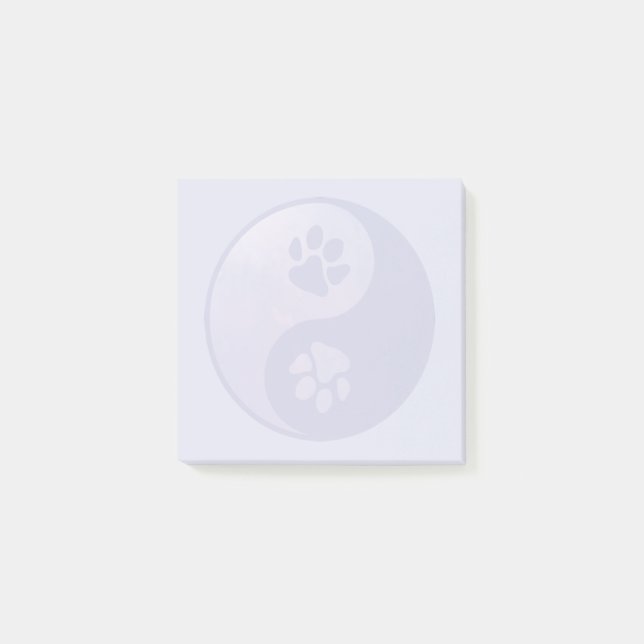 Yin Yang Paw Purple Post-it Notes (Front)