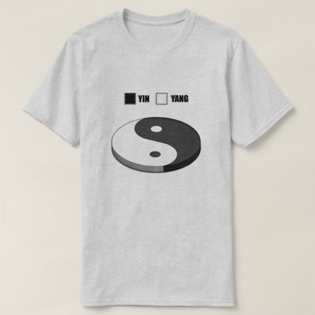 Yin Yang Pie Chart T-Shirt (Design Front)