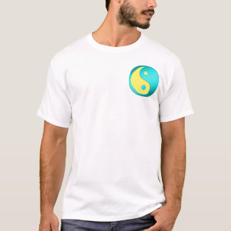 Yin-Yang, pocket, blue & lt. blue T-Shirt