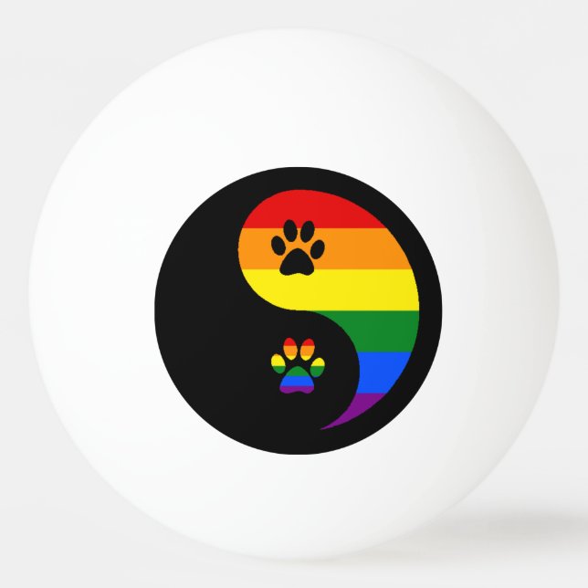 Yin-yang Pride Ping Pong Ball (Front)