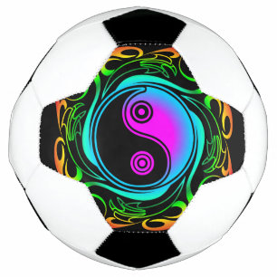 Yin Yang Psychedelic Rainbow Tattoo Football