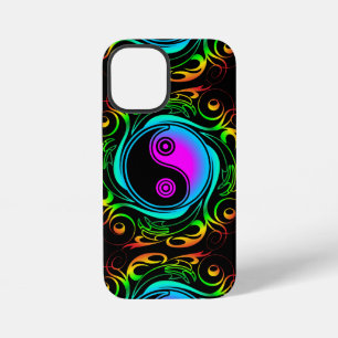 Yin Yang Psychedelic Rainbow Tattoo iPhone 12 Mini Case