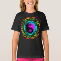 Yin Yang Psychedelic Rainbow Tattoo
