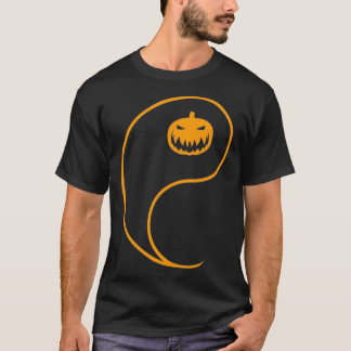 Yin Yang Pumpkin Outfit Funny Halloween Matching C T-Shirt