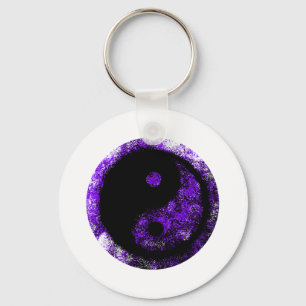 Yin Yang Purple Black The MUSEUM Zazzle Gifts Key Ring