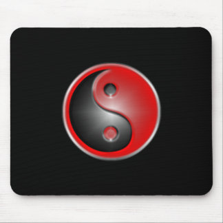 yin-yang-red mouse mat