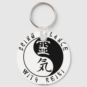Yin Yang Reiki Kanji Key Ring