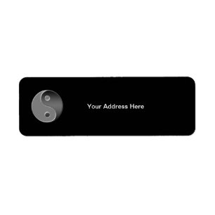 Yin Yang Return Address Label