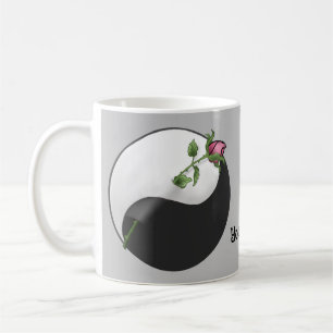 Yin Yang Rose Coffee Mug