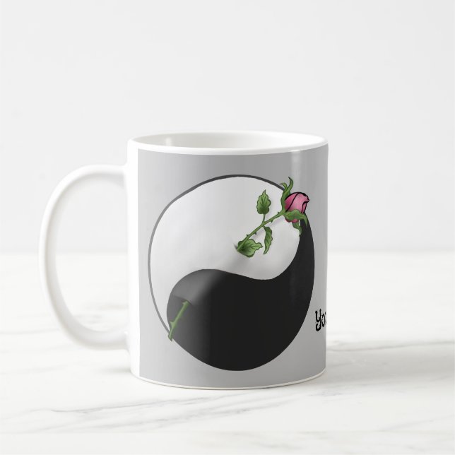 Yin Yang Rose Coffee Mug (Left)