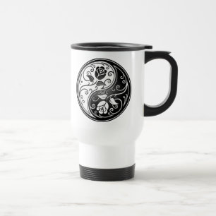 Yin Yang Roses Travel Mug
