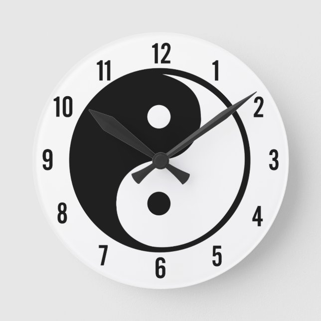 Yin Yang Round Clock (Front)
