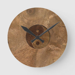 Yin Yang Round Clock