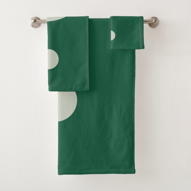 Yin Yang Sage Green Bath Towel Set (Insitu)