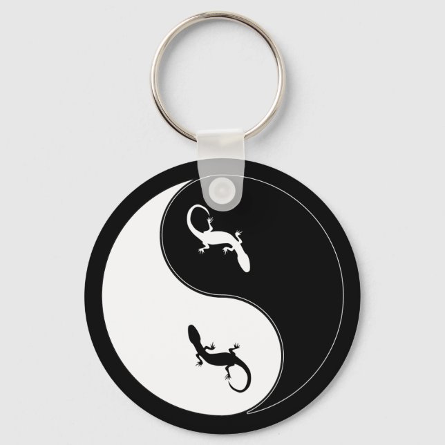Yin Yang Salamander Key Ring (Front)