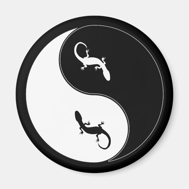 Yin Yang Salamander Magnet (Front)