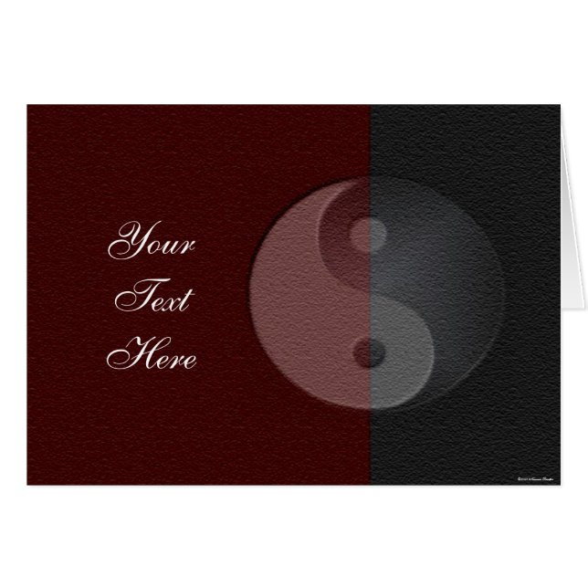 Yin Yang Sandstone Card (Front Horizontal)