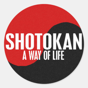 Yin Yang Shotokan 1 Classic Round Sticker