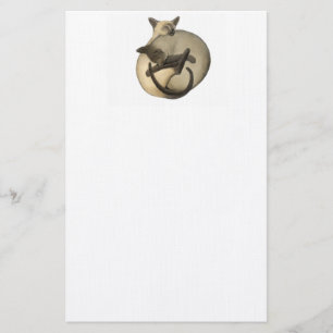 Yin Yang Siamese Cats Stationery