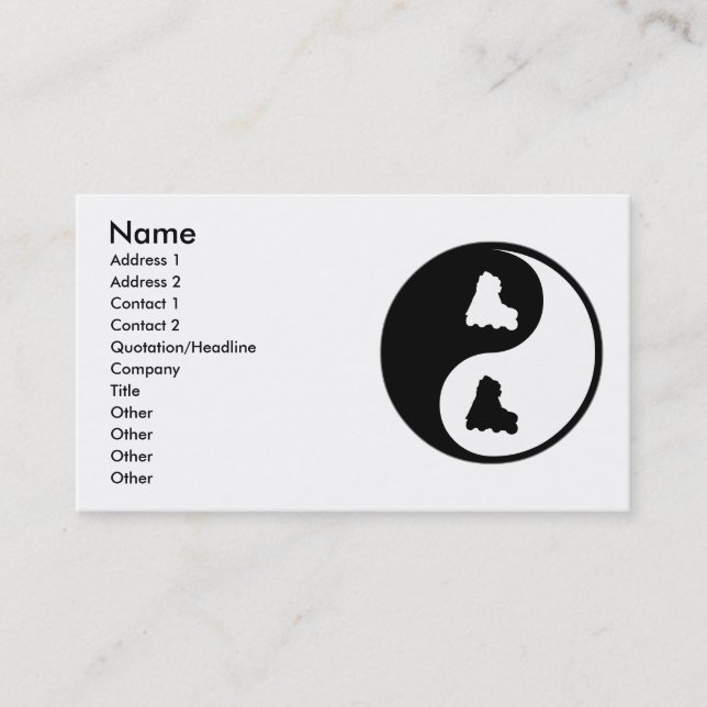 Yin Yang Skating Business Card (Front)