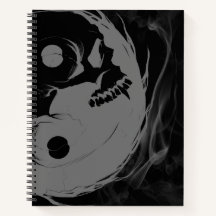Yin-Yang Skull Spiral Sketchpad Inverted