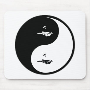 Yin Yang Skydiving Mouse Mat