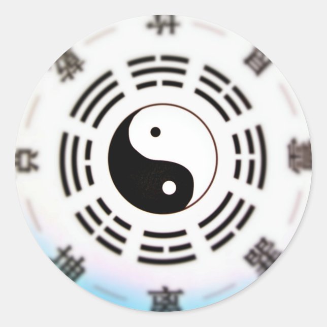 Yin Yang Spirit Classic Round Sticker (Front)