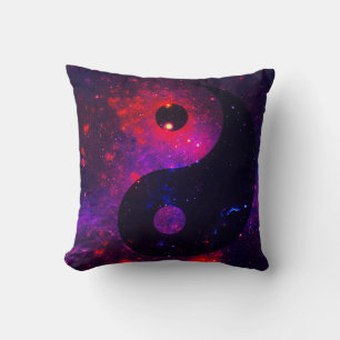 Yin Yang Stardust Blue Purple Red Cushion
