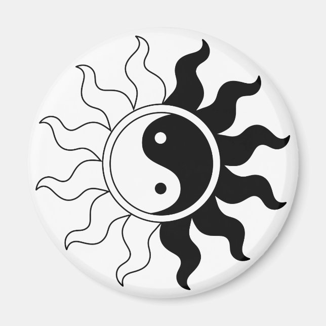 Yin yang sun magnet (Front)