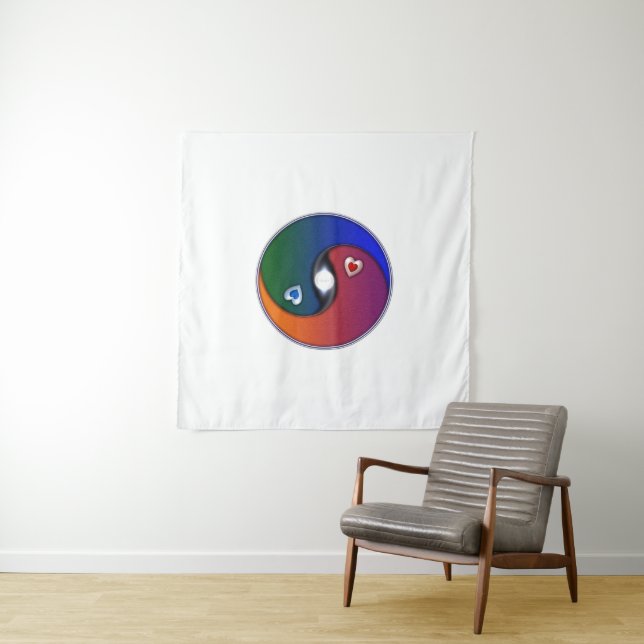 Yin Yang Sun Valentine Love Tapestry (In Situ)