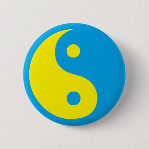 Yin Yang Swedish Style 6 Cm Round Badge