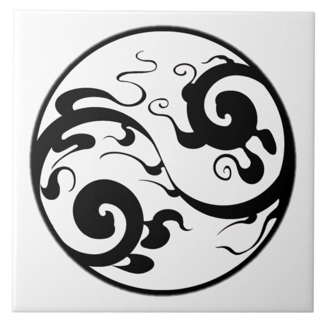 Yin Yang Swirl tile (Front)
