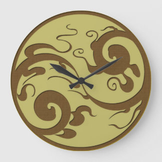 Yin Yang Swirl Wall Clock
