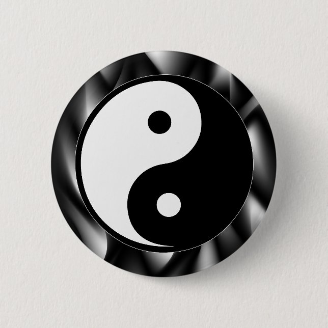Yin Yang Symbol 6 Cm Round Badge (Front)