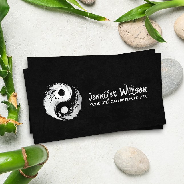 Yin Yang Symbol - Abstract ink flow Business Card (Creator Uploaded)