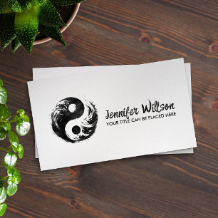 Yin Yang Symbol - Abstract ink flow Business Card