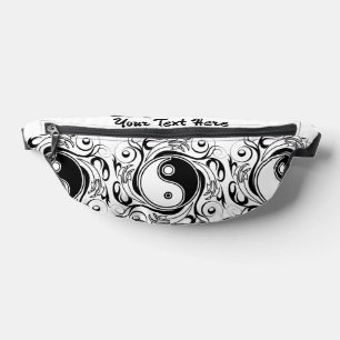 Yin & Yang Symbol Black and White Tattoo Style Bum Bags