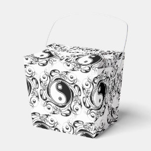 Yin & Yang Symbol Black and White Tattoo Style Favour Box
