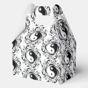 Yin & Yang Symbol Black and White Tattoo Style Favour Box