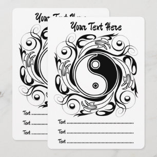 Yin & Yang Symbol Black and White Tattoo Style Programme