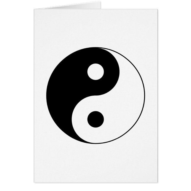 Yin Yang Symbol Card (Front)