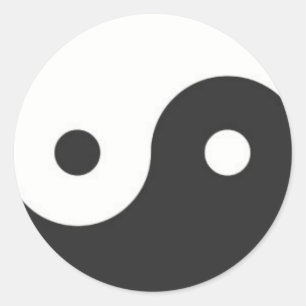 YIN & YANG SYMBOL CLASSIC ROUND STICKER