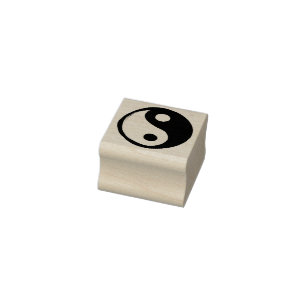 Yin Yang Symbol Dark and Light                     Rubber Stamp