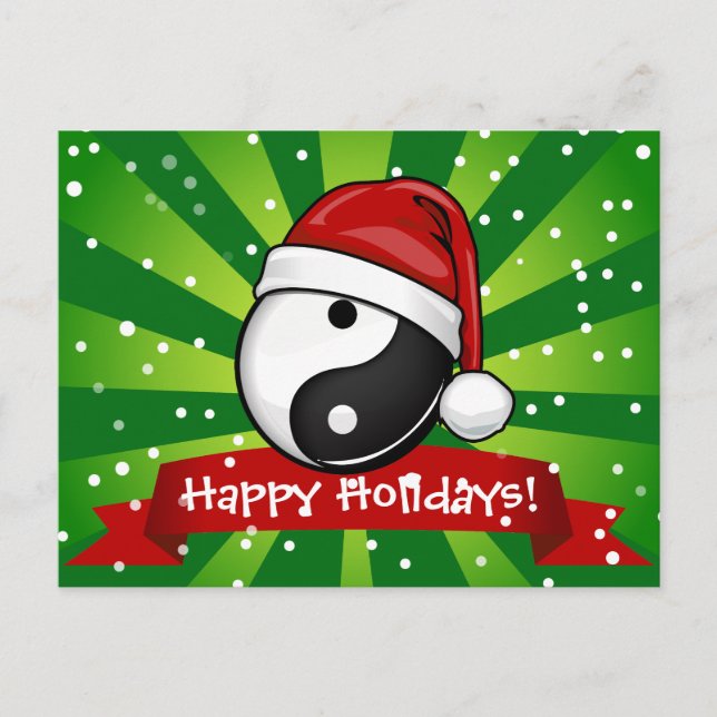 Yin Yang Symbol Holiday Postcard (Front)