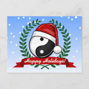 Yin Yang Symbol Holiday Style Postcard