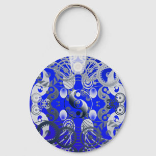 Yin yang symbol key ring