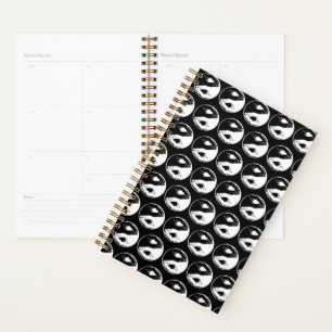Yin Yang Symbol Monochromatic Zen Meditation Yoga Planner