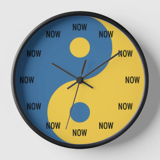 Yin & Yang Symbol Now Clock Mindful Python Coder