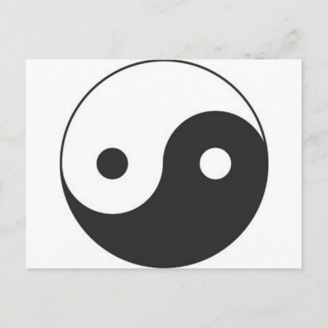 YIN & YANG SYMBOL POSTCARD (Front)